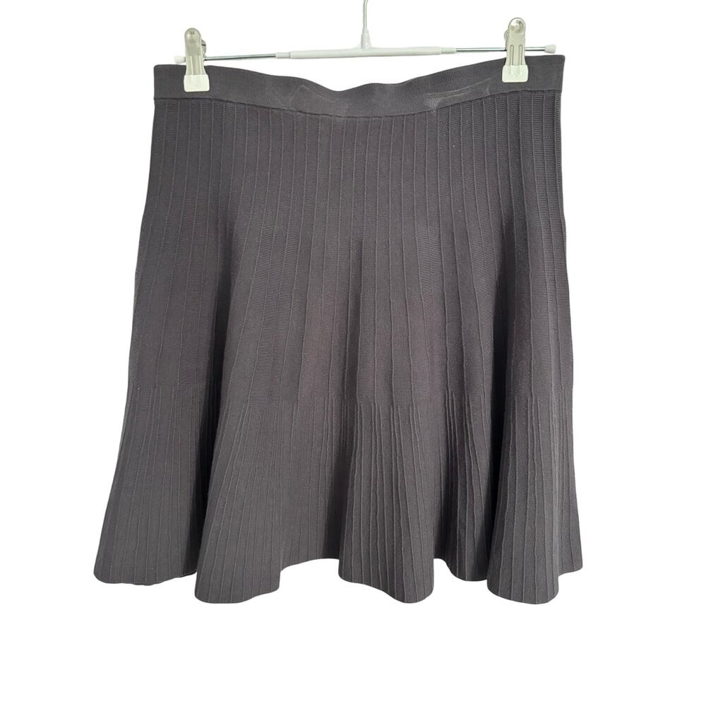 Philosophy Women's Large Gray Knit Skirt A-Line Flowy Academia Preppy Schoolgirl